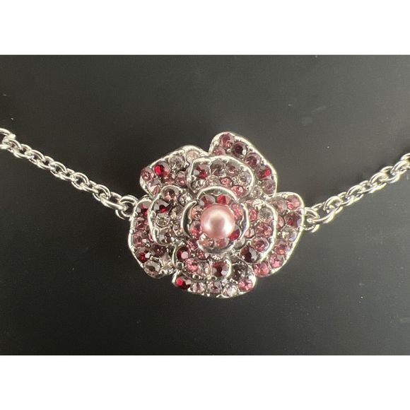 Coach Signature CG069 Tea Rose Slider Bracelet Pink Silver - Picture 5 of 9